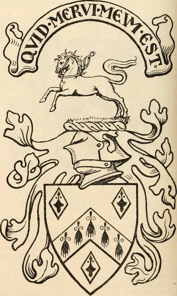 An illustration from Armorial families : a directory of gentlemen of coat-armour, 1905, leaf 1395