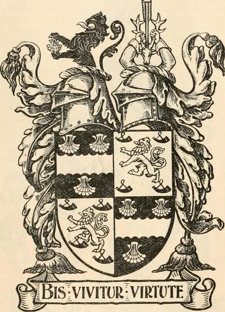 An illustration from Armorial families : a directory of gentlemen of coat-armour, 1905, leaf 1399