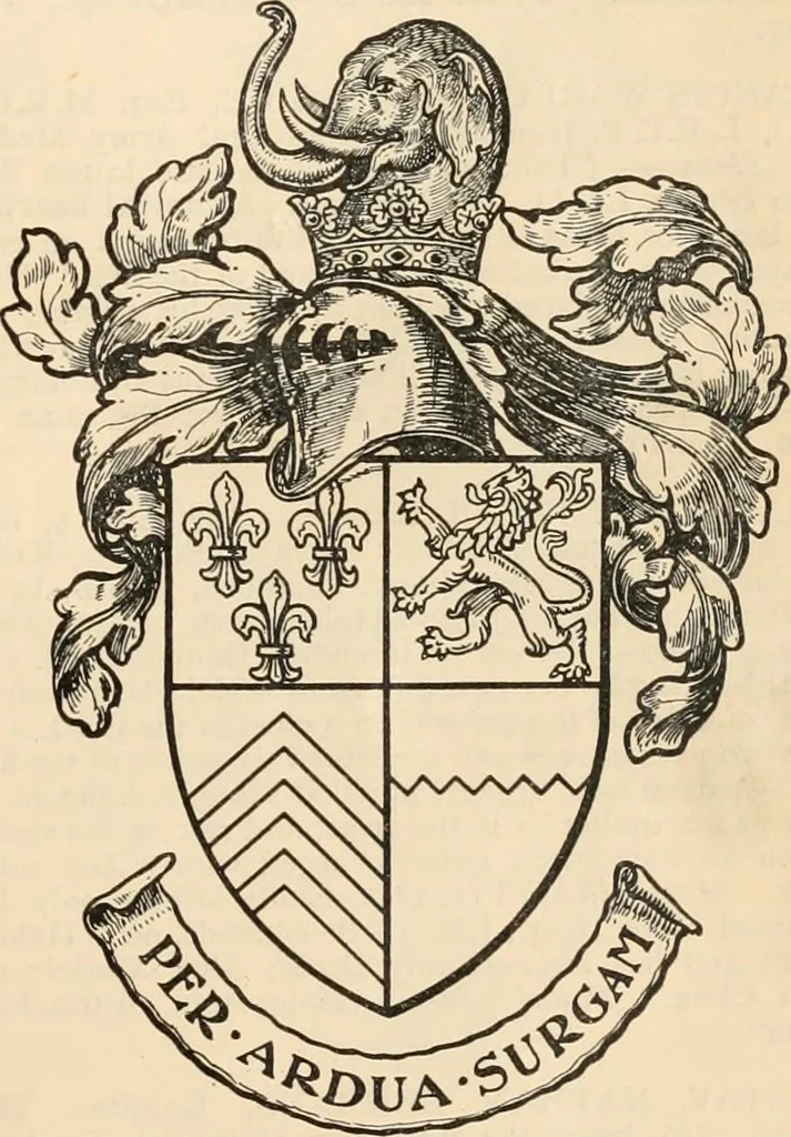 An illustration from Armorial families : a directory of gentlemen of coat-armour, 1905, leaf 140