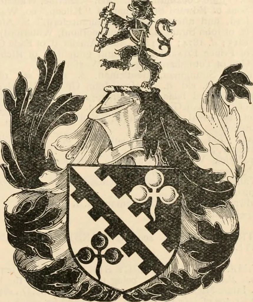 An illustration from Armorial families : a directory of gentlemen of coat-armour, 1905, leaf 1400