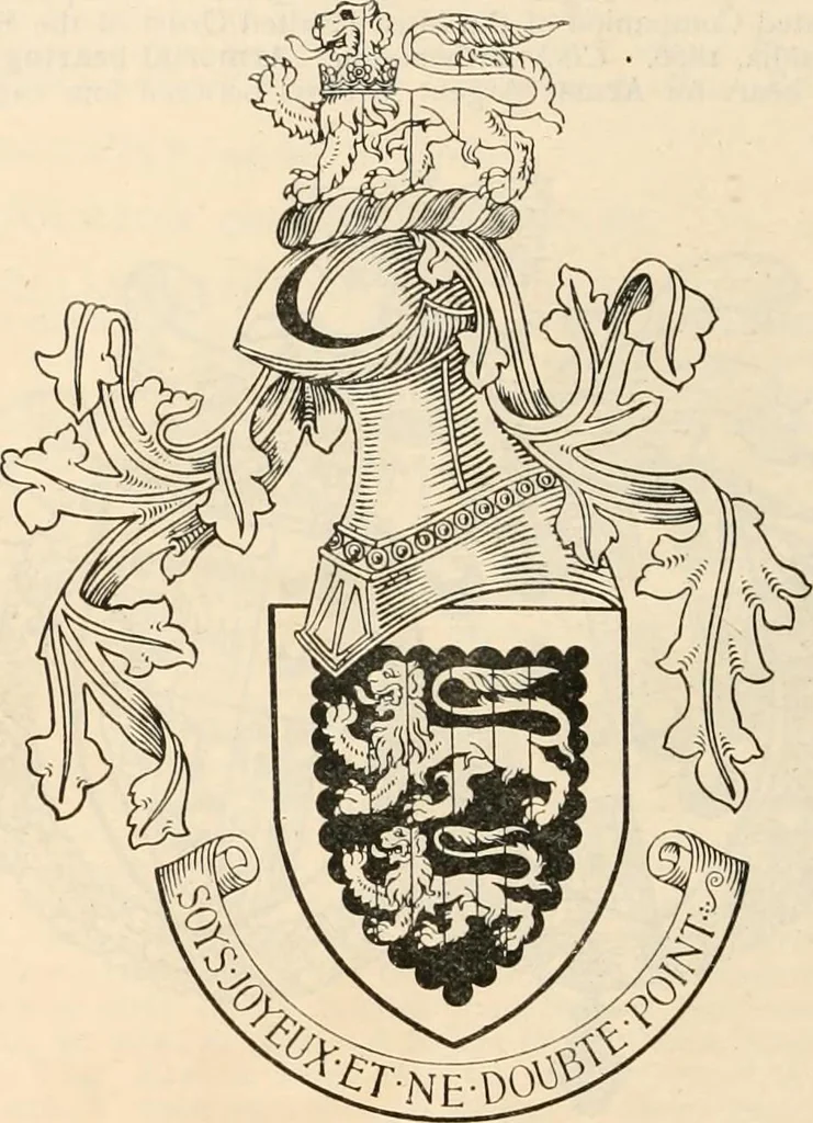 An illustration from Armorial families : a directory of gentlemen of coat-armour, 1905, leaf 1401