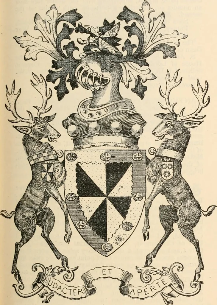 An illustration from Armorial families : a directory of gentlemen of coat-armour, 1905, leaf 1402