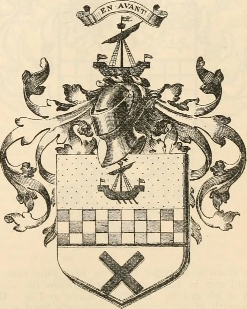 An illustration from Armorial families : a directory of gentlemen of coat-armour, 1905, leaf 1404