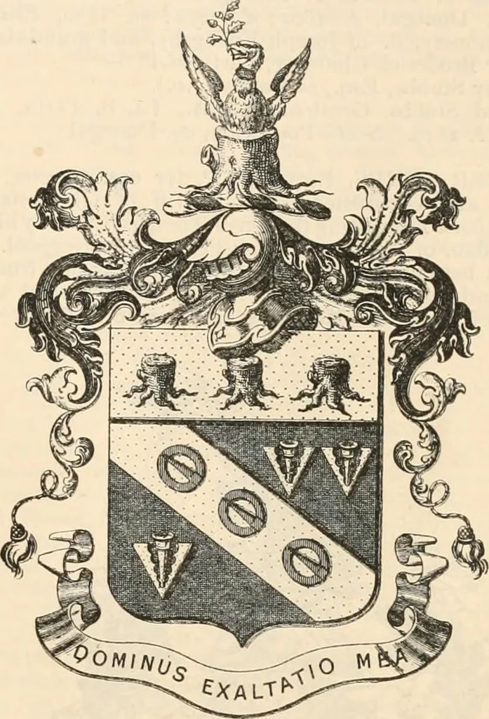 An illustration from Armorial families : a directory of gentlemen of coat-armour, 1905, leaf 1406