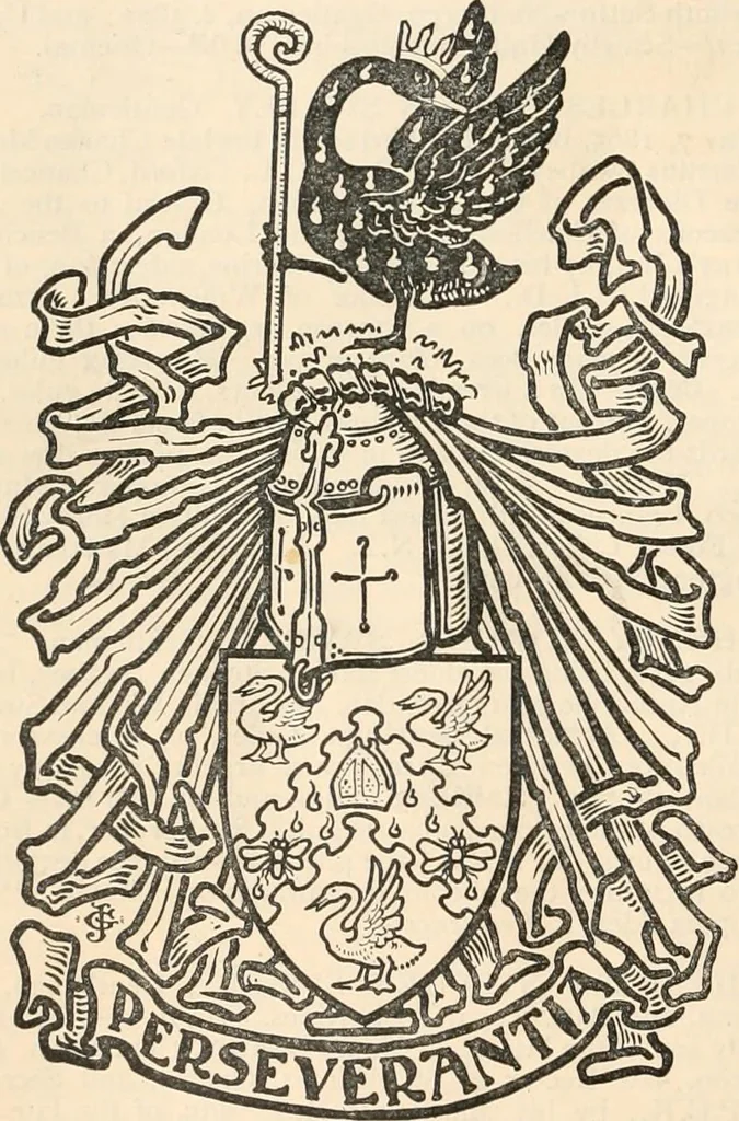 An illustration from Armorial families : a directory of gentlemen of coat-armour, 1905, leaf 1417