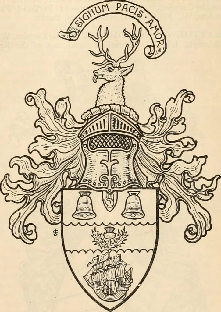 An illustration from Armorial families : a directory of gentlemen of coat-armour, 1905, leaf 142