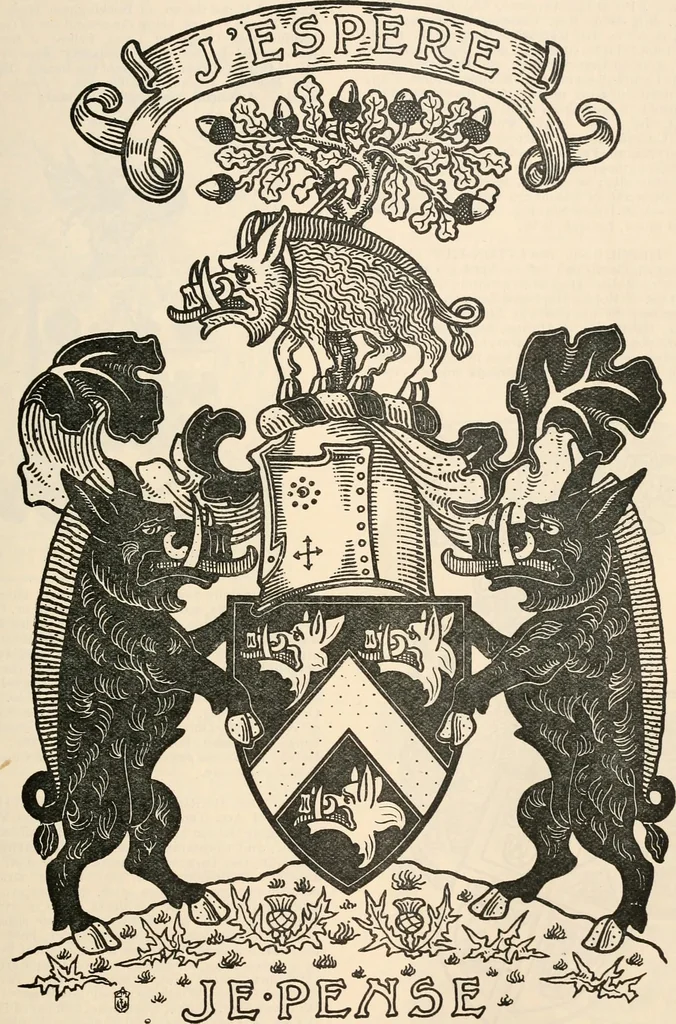 An illustration from Armorial families : a directory of gentlemen of coat-armour, 1905, leaf 1420