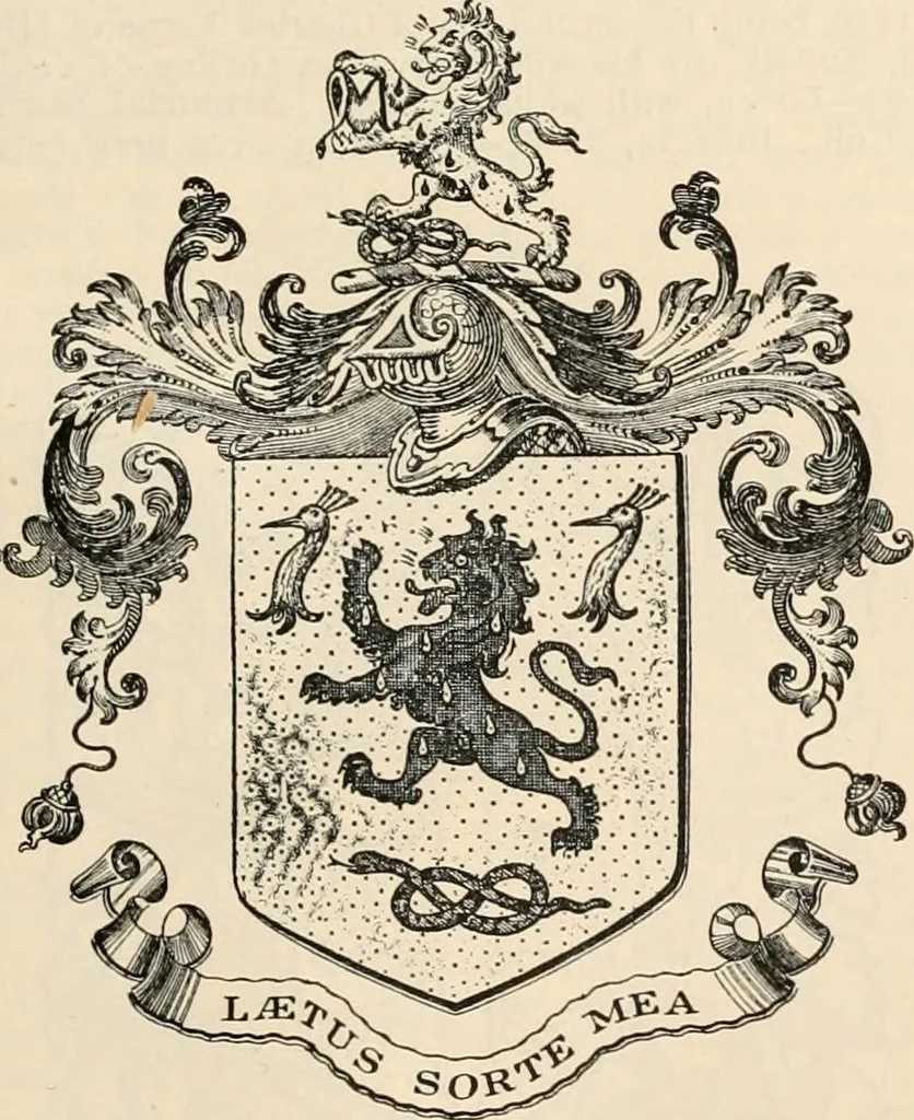 An illustration from Armorial families : a directory of gentlemen of coat-armour, 1905, leaf 1424