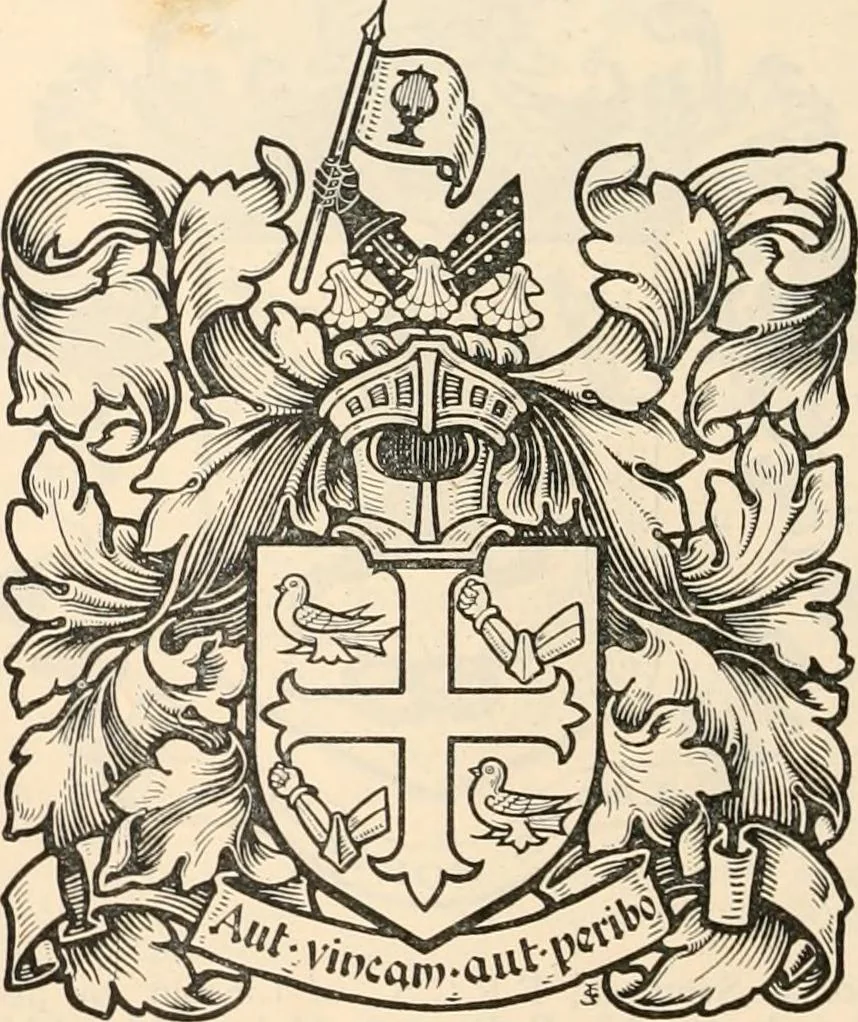 An illustration from Armorial families : a directory of gentlemen of coat-armour, 1905, leaf 1425