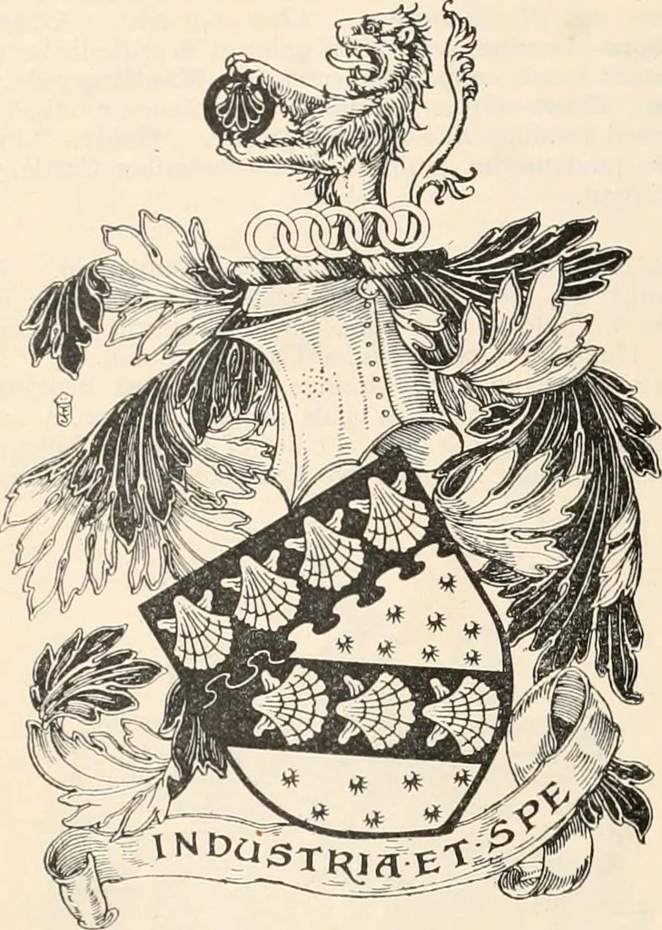 An illustration from Armorial families : a directory of gentlemen of coat-armour, 1905, leaf 1433