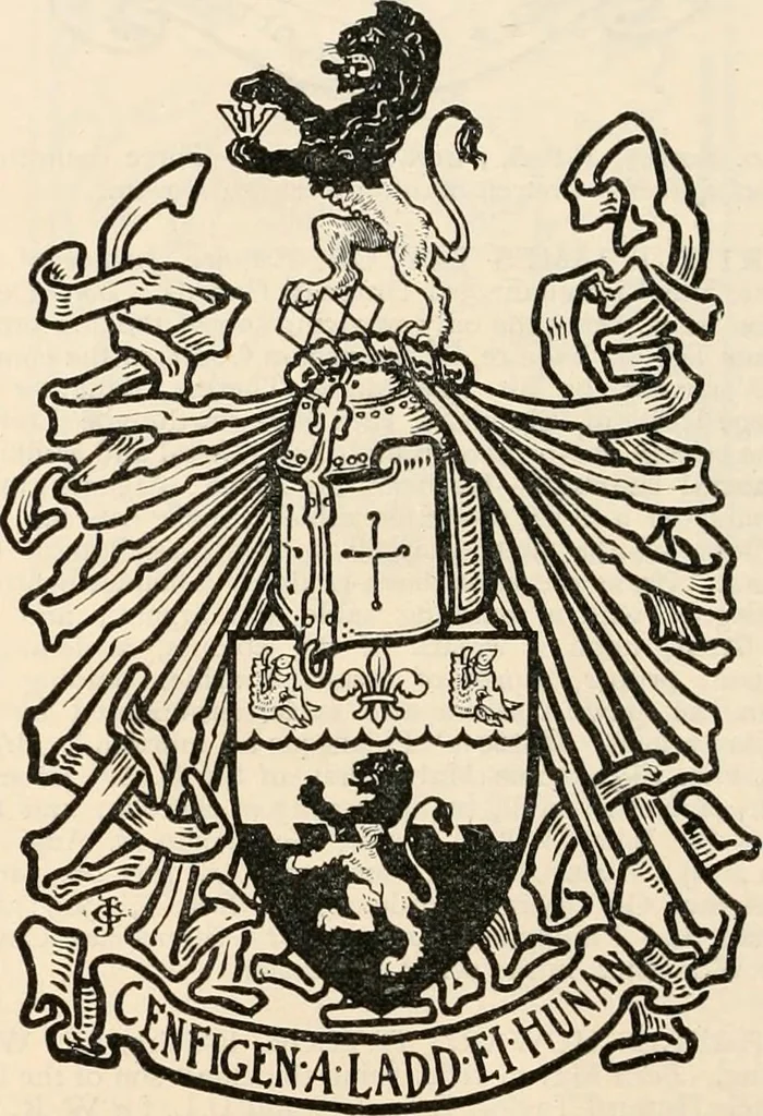 An illustration from Armorial families : a directory of gentlemen of coat-armour, 1905, leaf 1433
