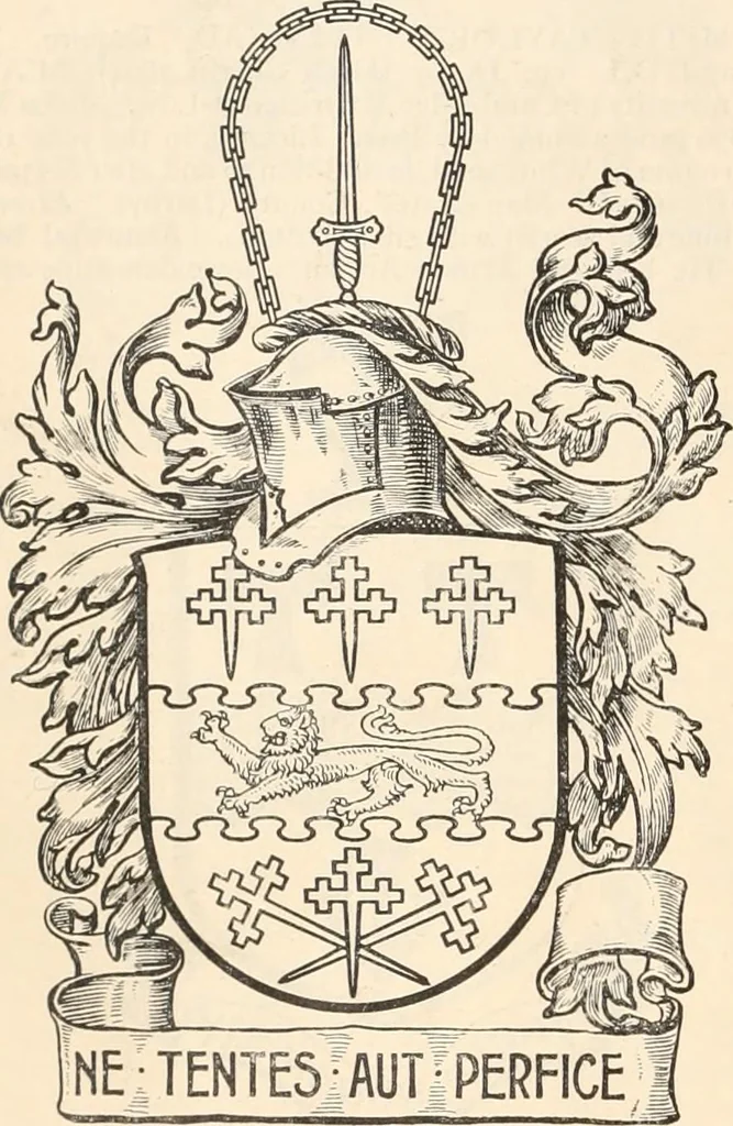 An illustration from Armorial families : a directory of gentlemen of coat-armour, 1905, leaf 1435