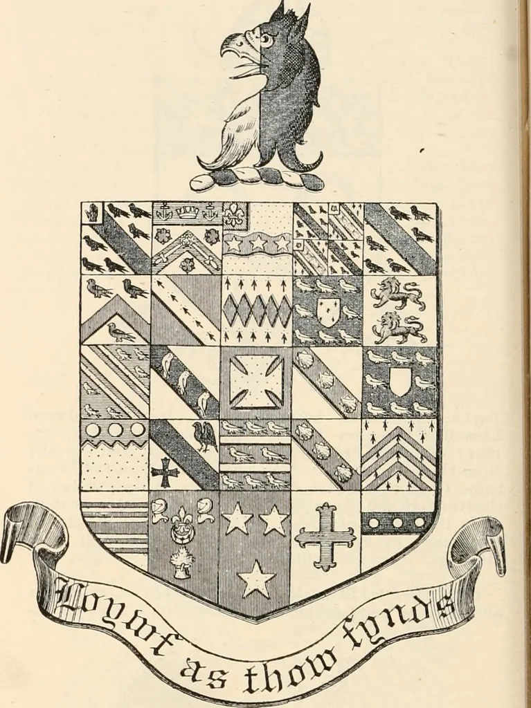 An illustration from Armorial families : a directory of gentlemen of coat-armour, 1905, leaf 1435