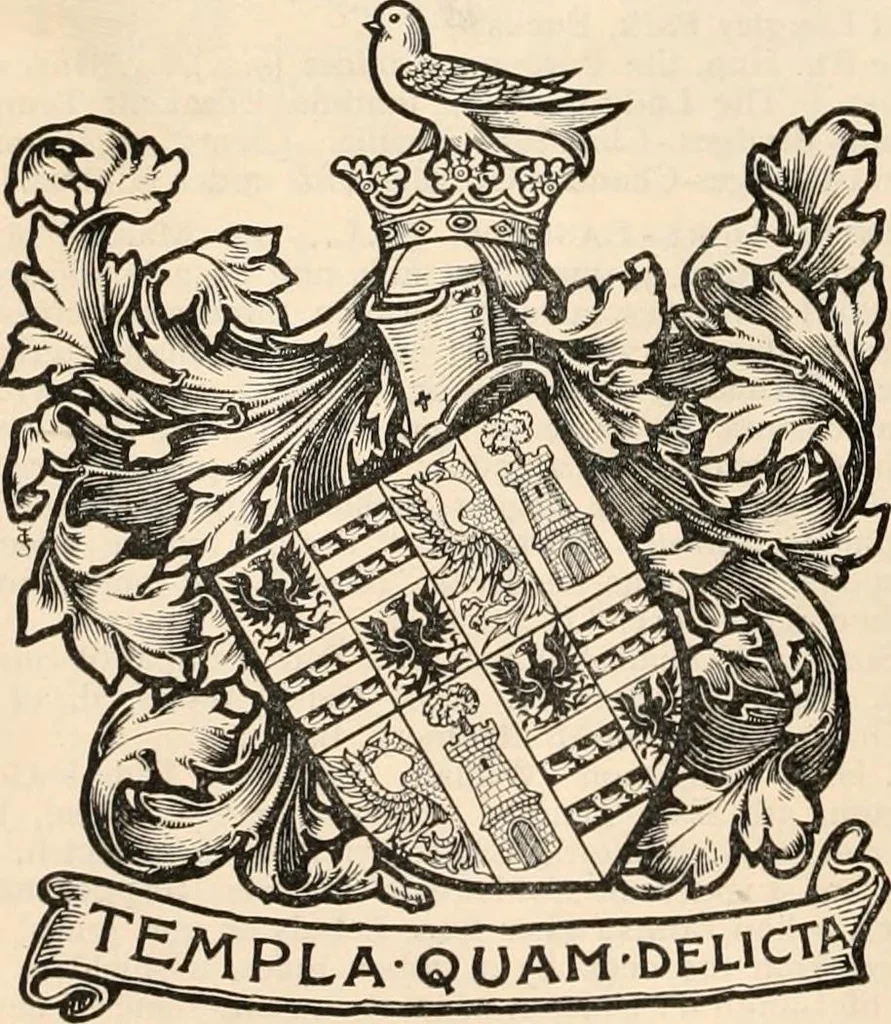 An illustration from Armorial families : a directory of gentlemen of coat-armour, 1905, leaf 1437