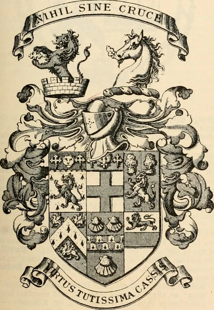 An illustration from Armorial families : a directory of gentlemen of coat-armour, 1905, leaf 144