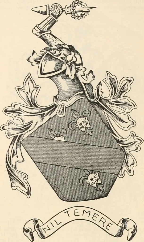 An illustration from Armorial families : a directory of gentlemen of coat-armour, 1905, leaf 1440