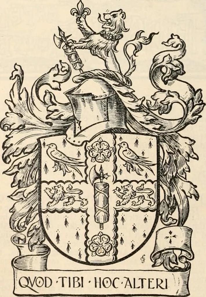 An illustration from Armorial families : a directory of gentlemen of coat-armour, 1905, leaf 1441