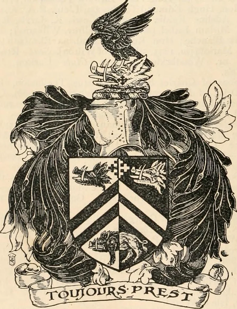 An illustration from Armorial families : a directory of gentlemen of coat-armour, 1905, leaf 1445