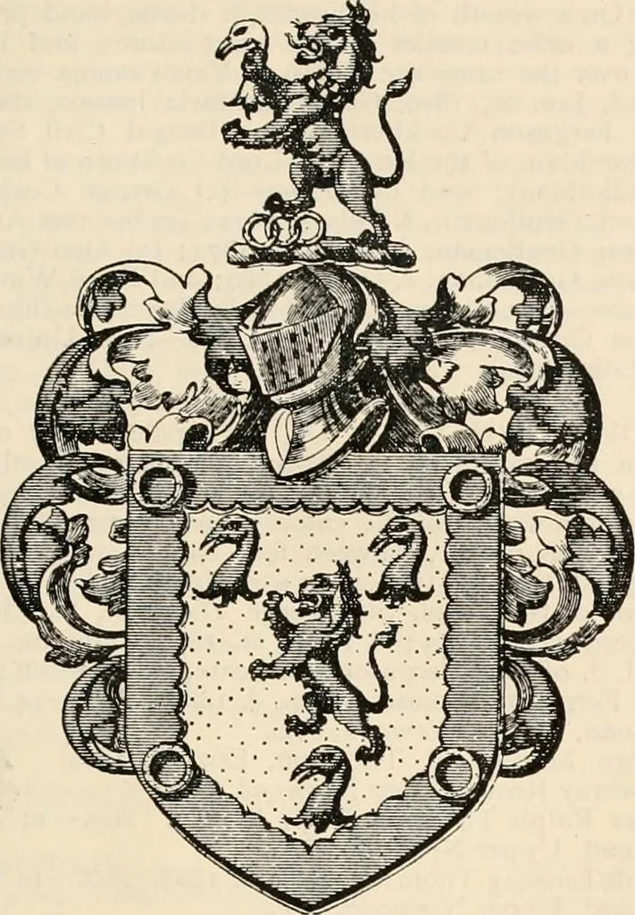 An illustration from Armorial families : a directory of gentlemen of coat-armour, 1905, leaf 1448