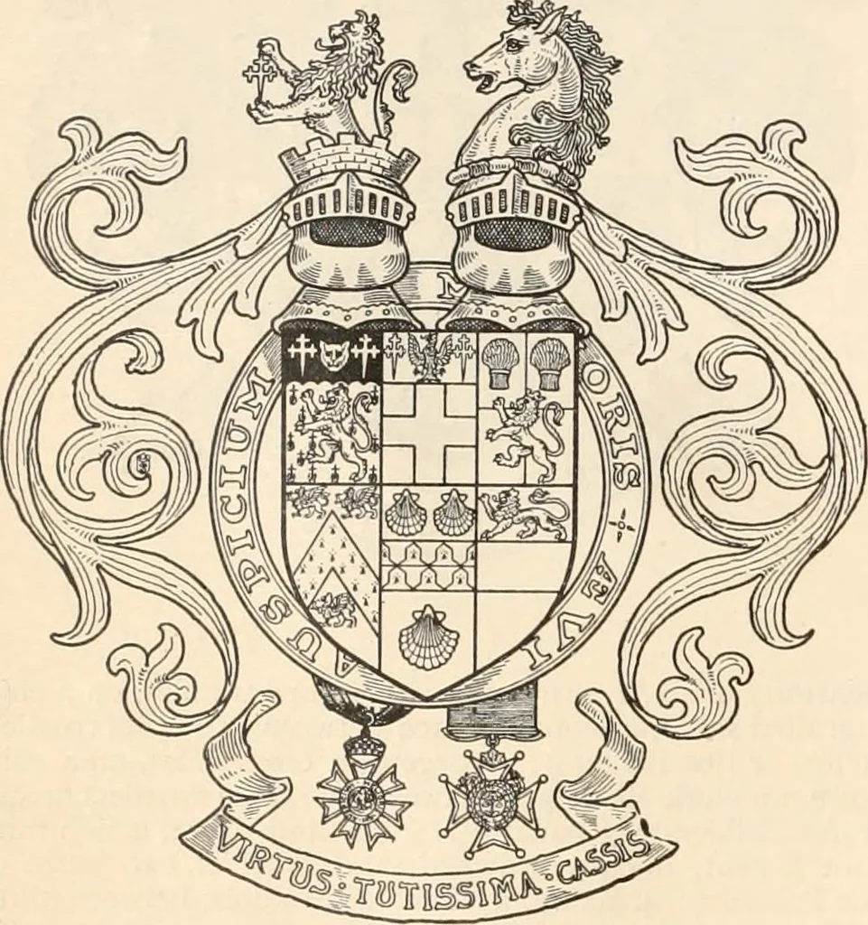 An illustration from Armorial families : a directory of gentlemen of coat-armour, 1905, leaf 145