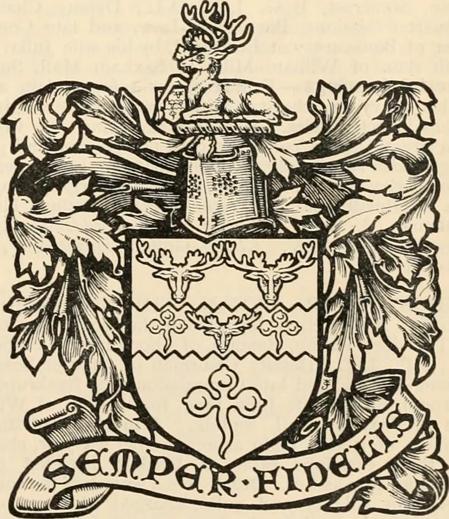 An illustration from Armorial families : a directory of gentlemen of coat-armour, 1905, leaf 1452