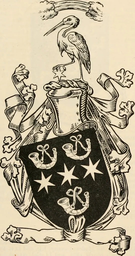 An illustration from Armorial families : a directory of gentlemen of coat-armour, 1905, leaf 1456