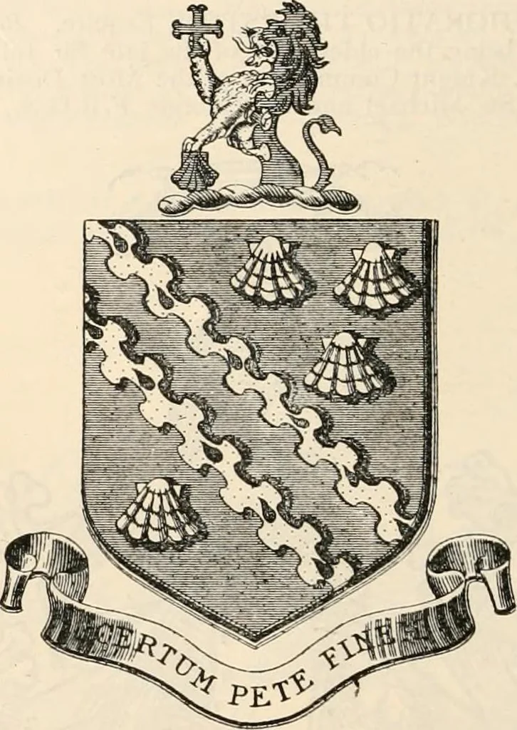 An illustration from Armorial families : a directory of gentlemen of coat-armour, 1905, leaf 1457