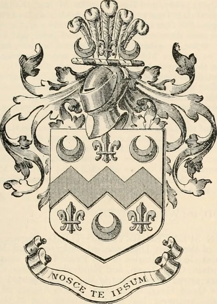 An illustration from Armorial families : a directory of gentlemen of coat-armour, 1905, leaf 1460