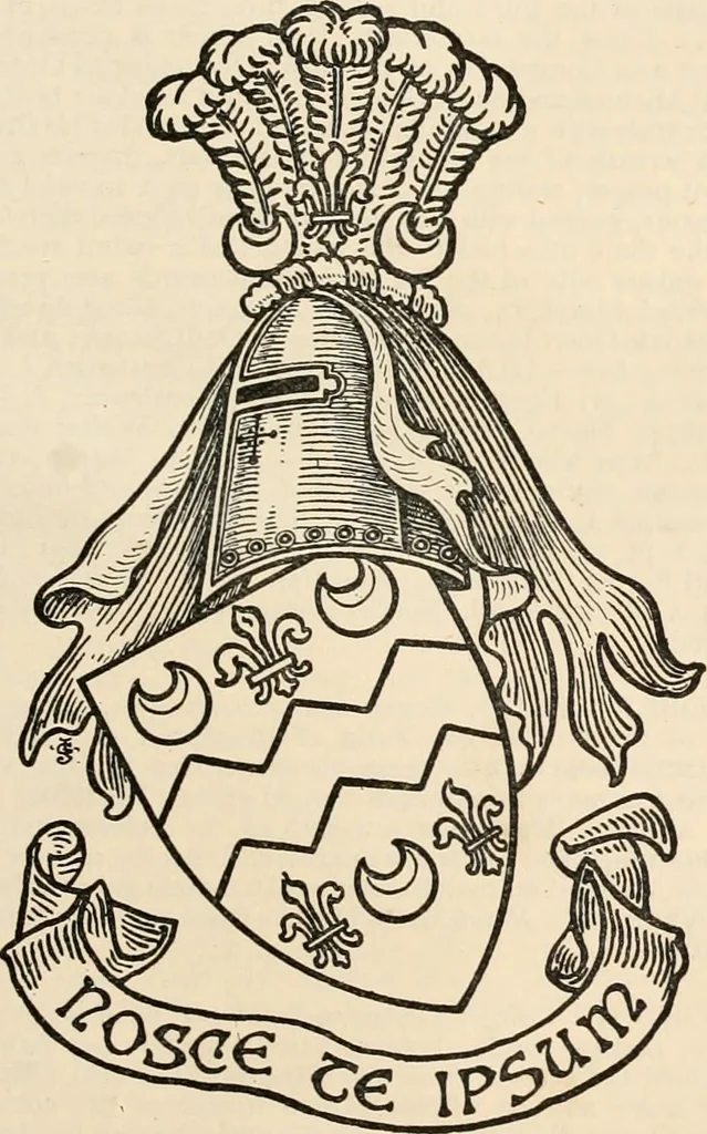 An illustration from Armorial families : a directory of gentlemen of coat-armour, 1905, leaf 1460
