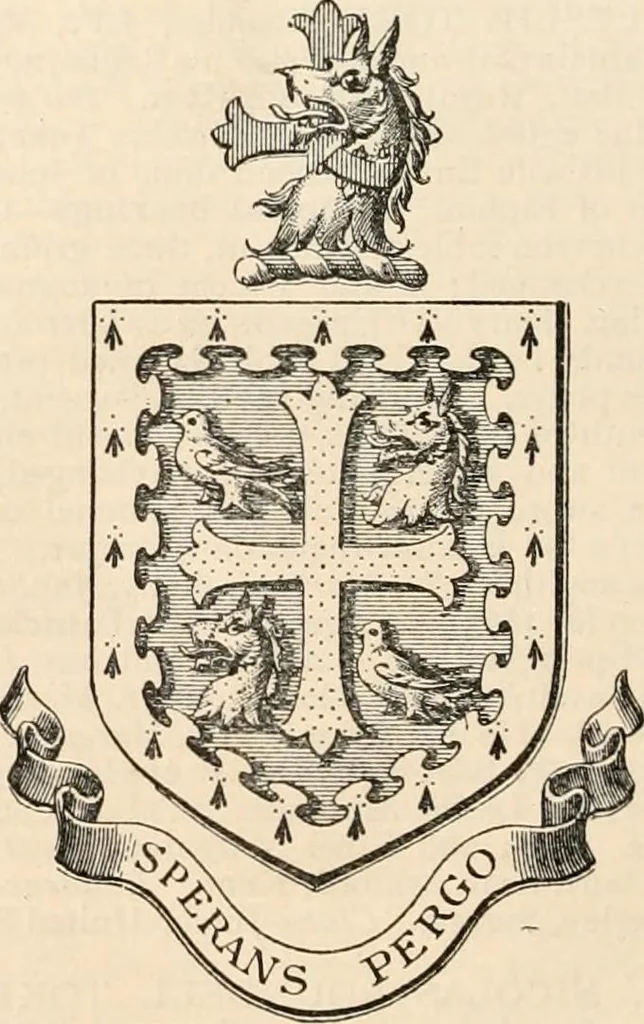An illustration from Armorial families : a directory of gentlemen of coat-armour, 1905, leaf 1463