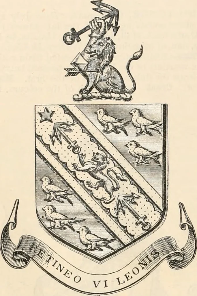 An illustration from Armorial families : a directory of gentlemen of coat-armour, 1905, leaf 1465