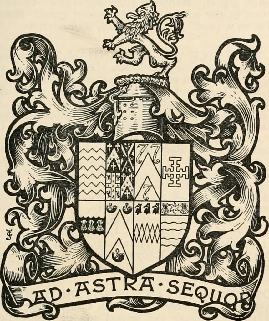An illustration from Armorial families : a directory of gentlemen of coat-armour, 1905, leaf 1466