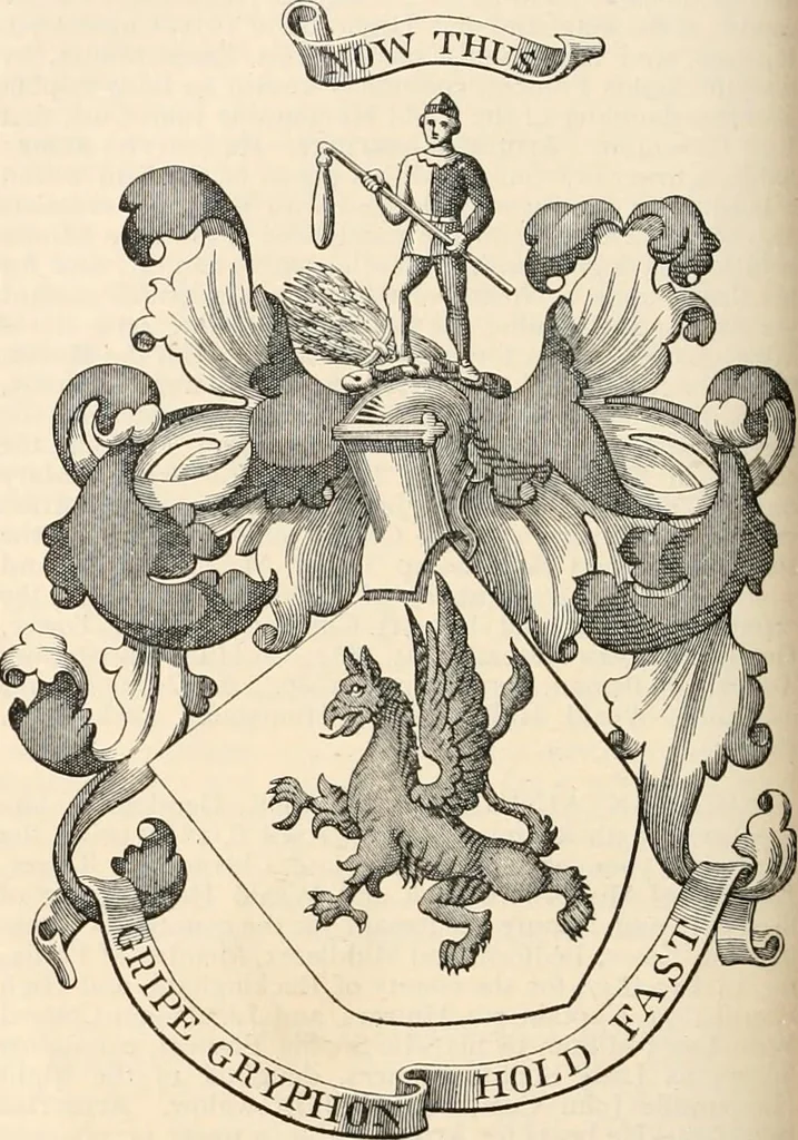 An illustration from Armorial families : a directory of gentlemen of coat-armour, 1905, leaf 1469