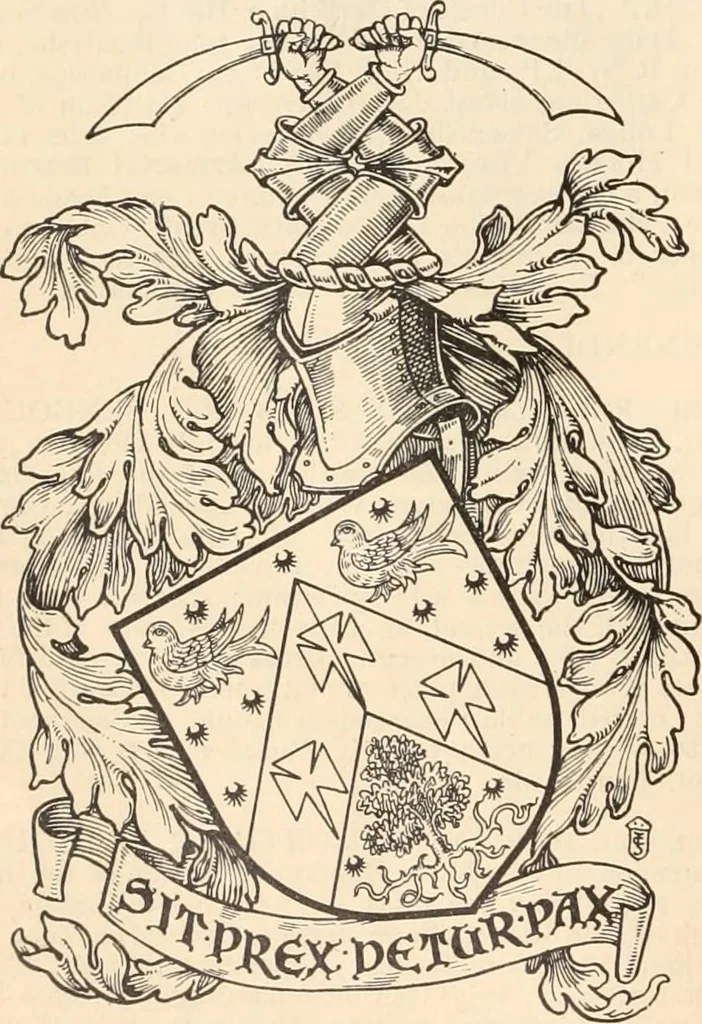 An illustration from Armorial families : a directory of gentlemen of coat-armour, 1905, leaf 147