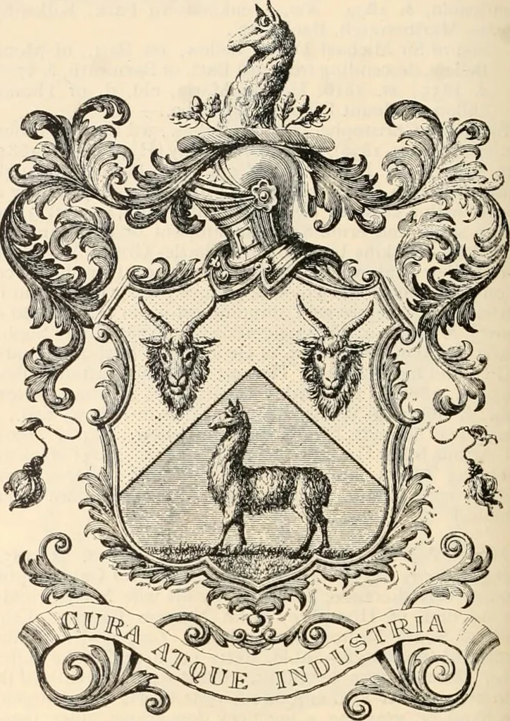 An illustration from Armorial families : a directory of gentlemen of coat-armour, 1905, leaf 147