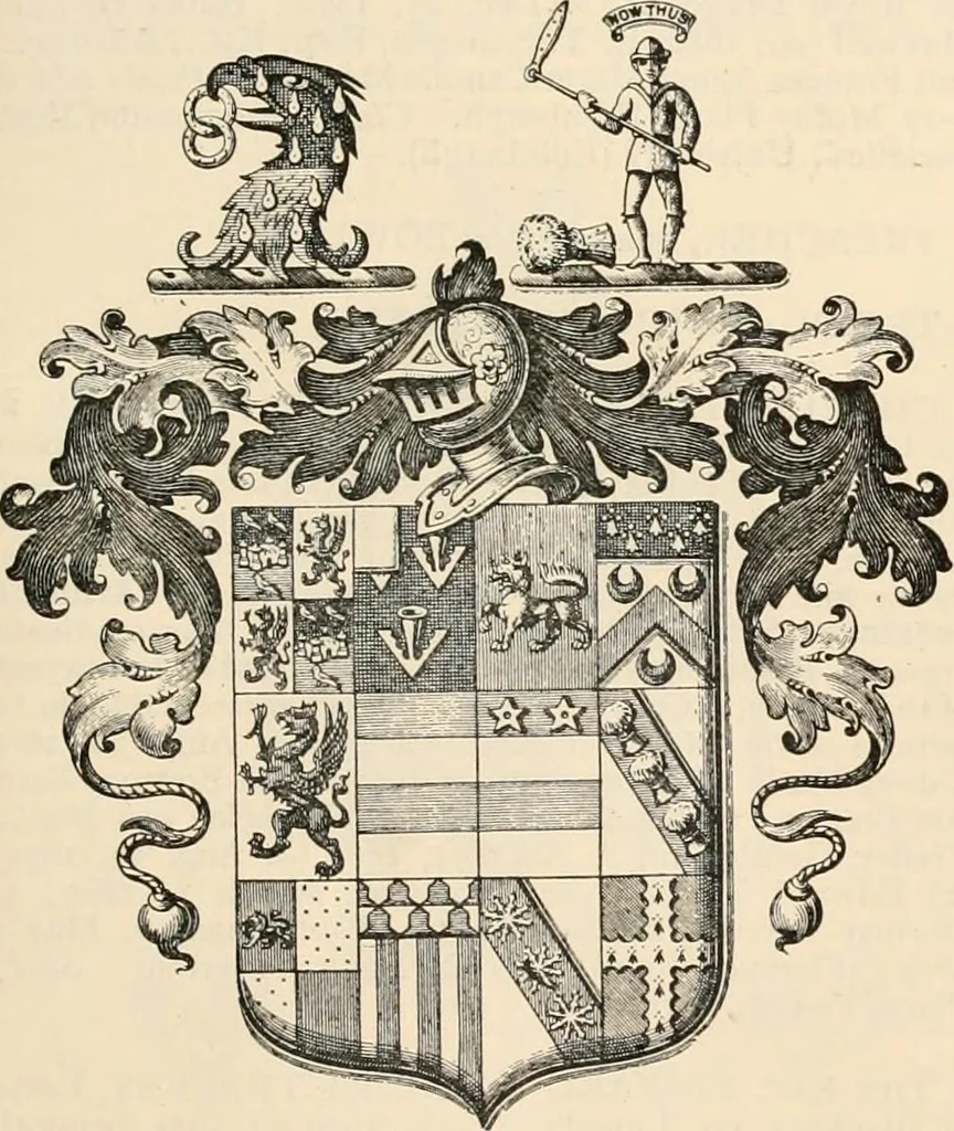 An illustration from Armorial families : a directory of gentlemen of coat-armour, 1905, leaf 1470