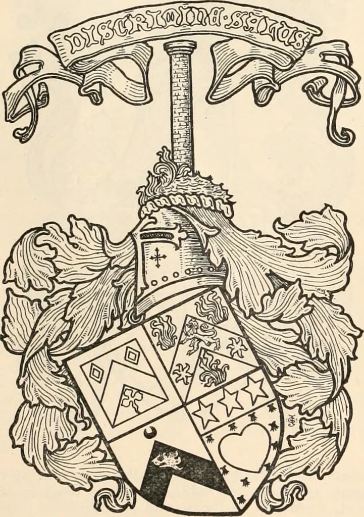 An illustration from Armorial families : a directory of gentlemen of coat-armour, 1905, leaf 1471