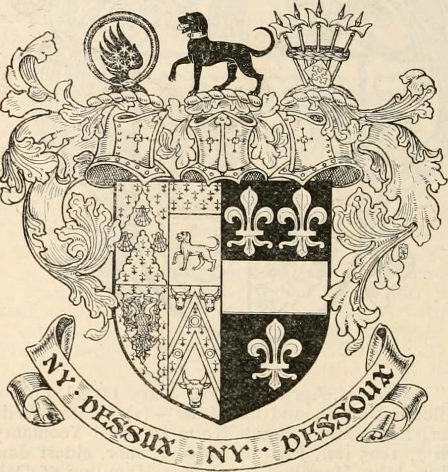An illustration from Armorial families : a directory of gentlemen of coat-armour, 1905, leaf 1477