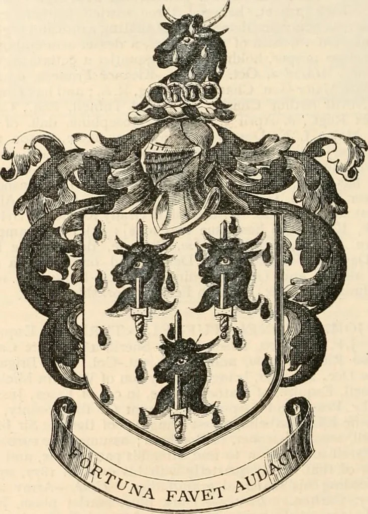 An illustration from Armorial families : a directory of gentlemen of coat-armour, 1905, leaf 1483