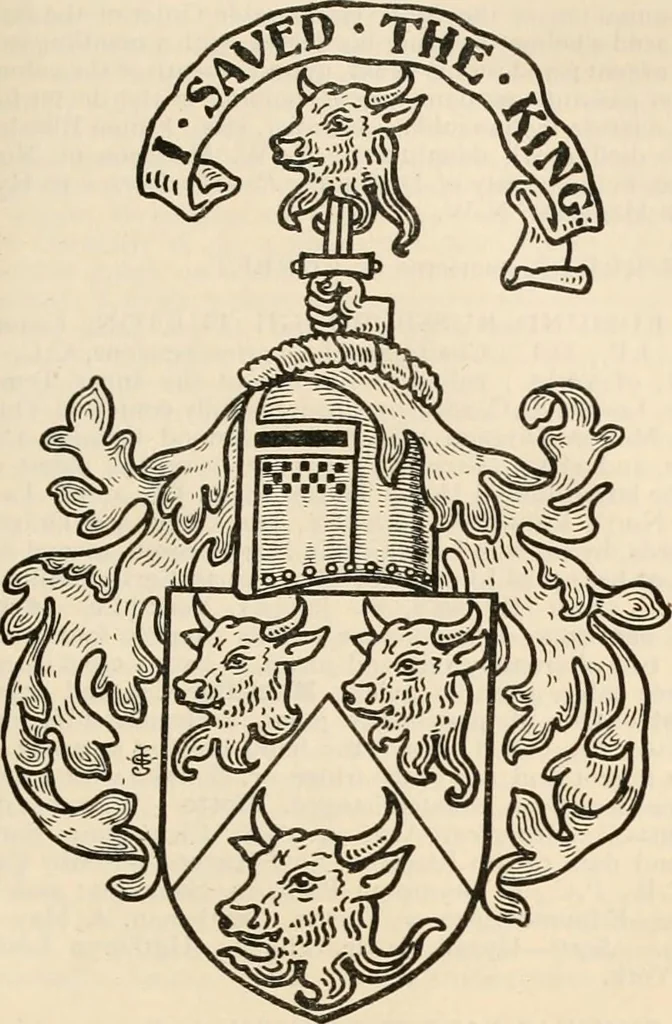 An illustration from Armorial families : a directory of gentlemen of coat-armour, 1905, leaf 1484