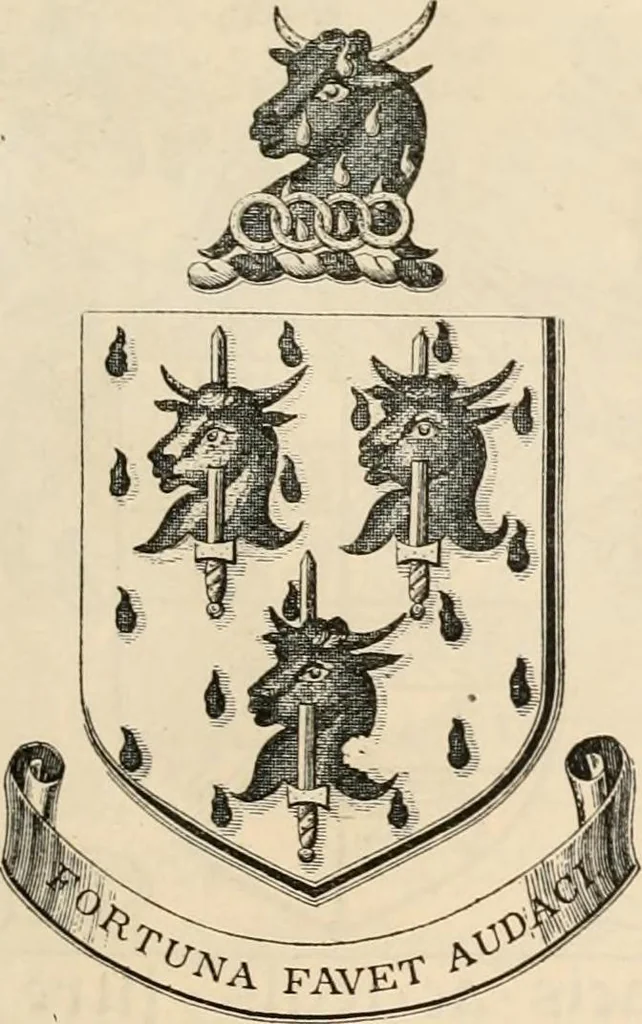 An illustration from Armorial families : a directory of gentlemen of coat-armour, 1905, leaf 1484