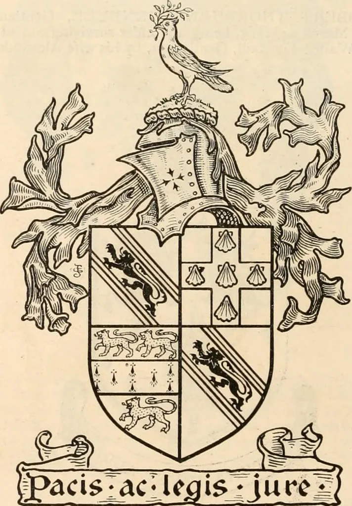 An illustration from Armorial families : a directory of gentlemen of coat-armour, 1905, leaf 1485
