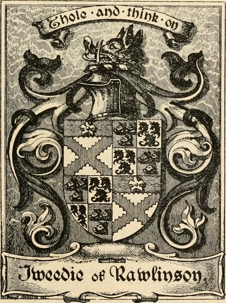 An illustration from Armorial families : a directory of gentlemen of coat-armour, 1905, leaf 1486