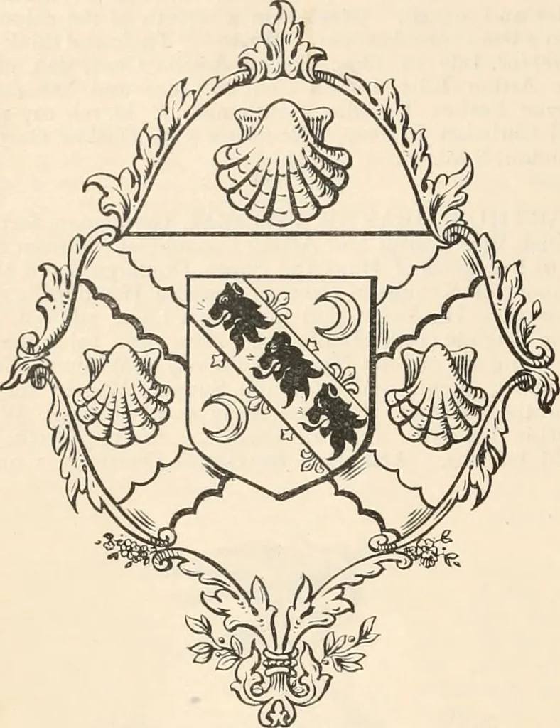 An illustration from Armorial families : a directory of gentlemen of coat-armour, 1905, leaf 1487