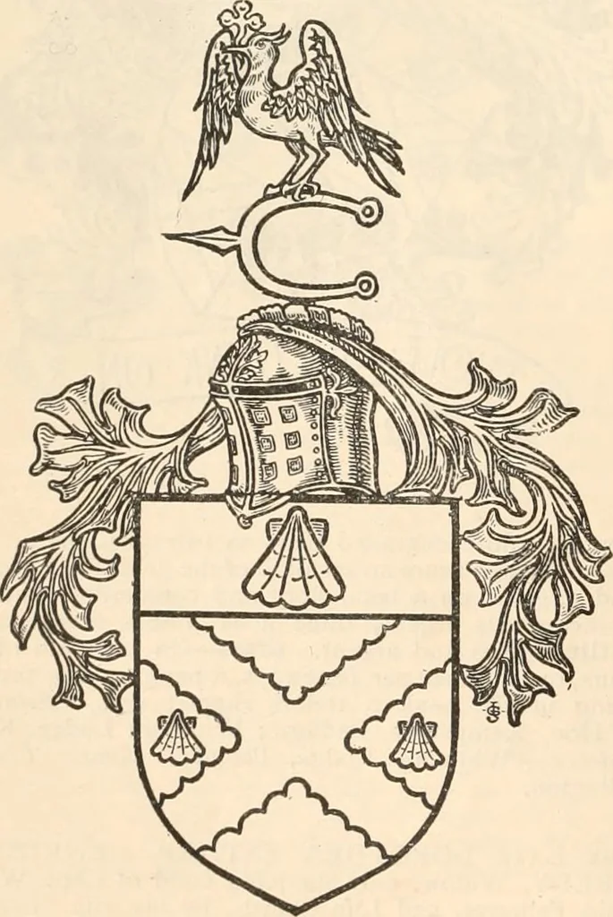 An illustration from Armorial families : a directory of gentlemen of coat-armour, 1905, leaf 1487