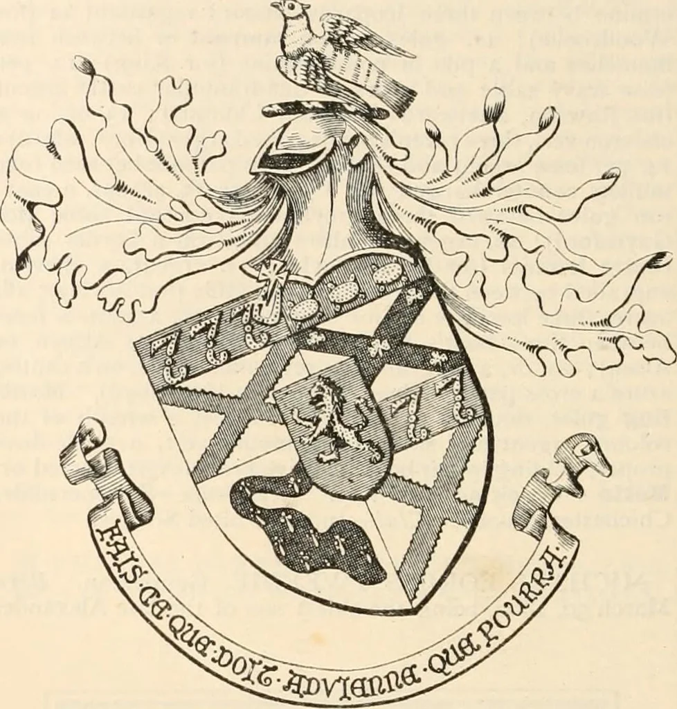 An illustration from Armorial families : a directory of gentlemen of coat-armour, 1905, leaf 1487
