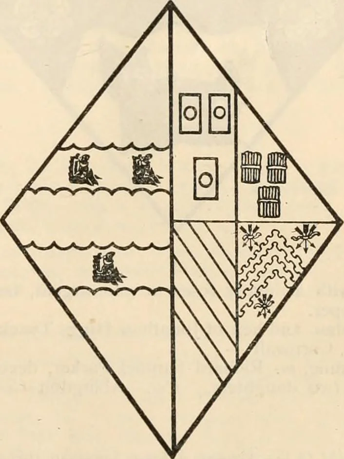 An illustration from Armorial families : a directory of gentlemen of coat-armour, 1905, leaf 1488