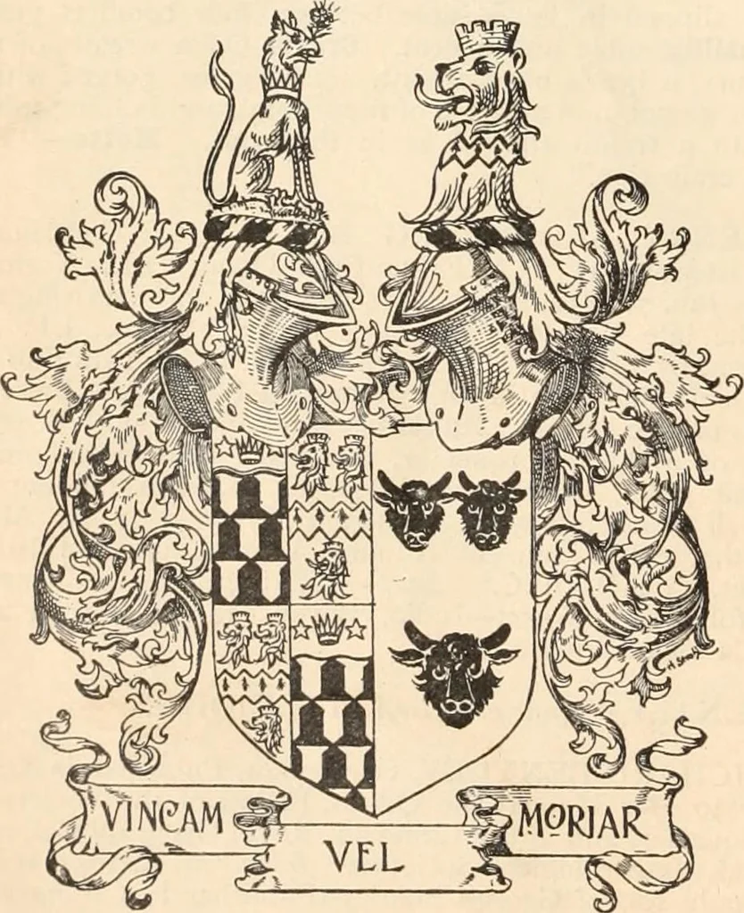 An illustration from Armorial families : a directory of gentlemen of coat-armour, 1905, leaf 149