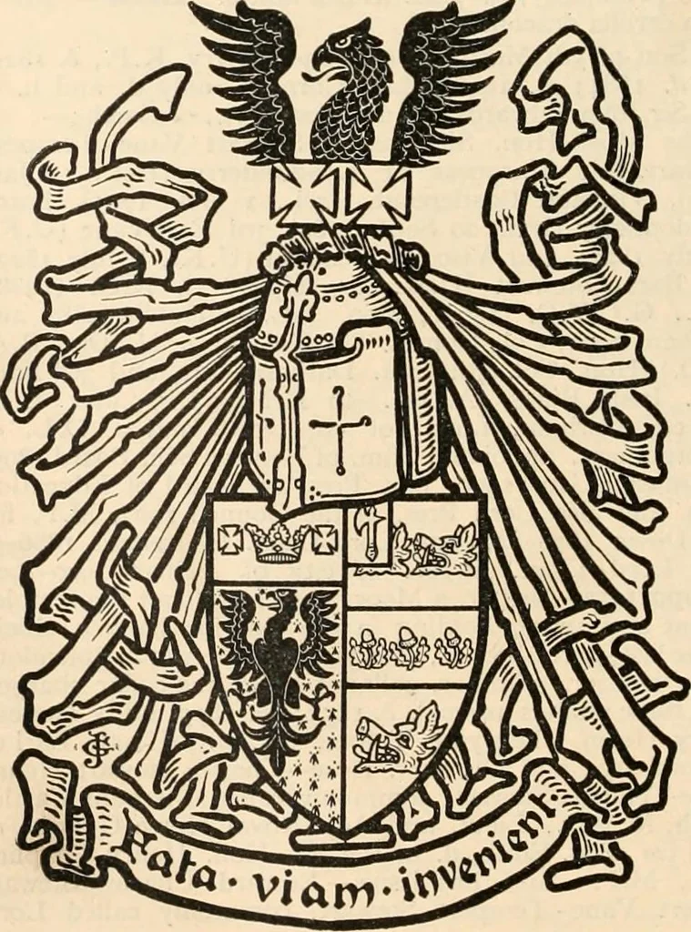An illustration from Armorial families : a directory of gentlemen of coat-armour, 1905, leaf 1499