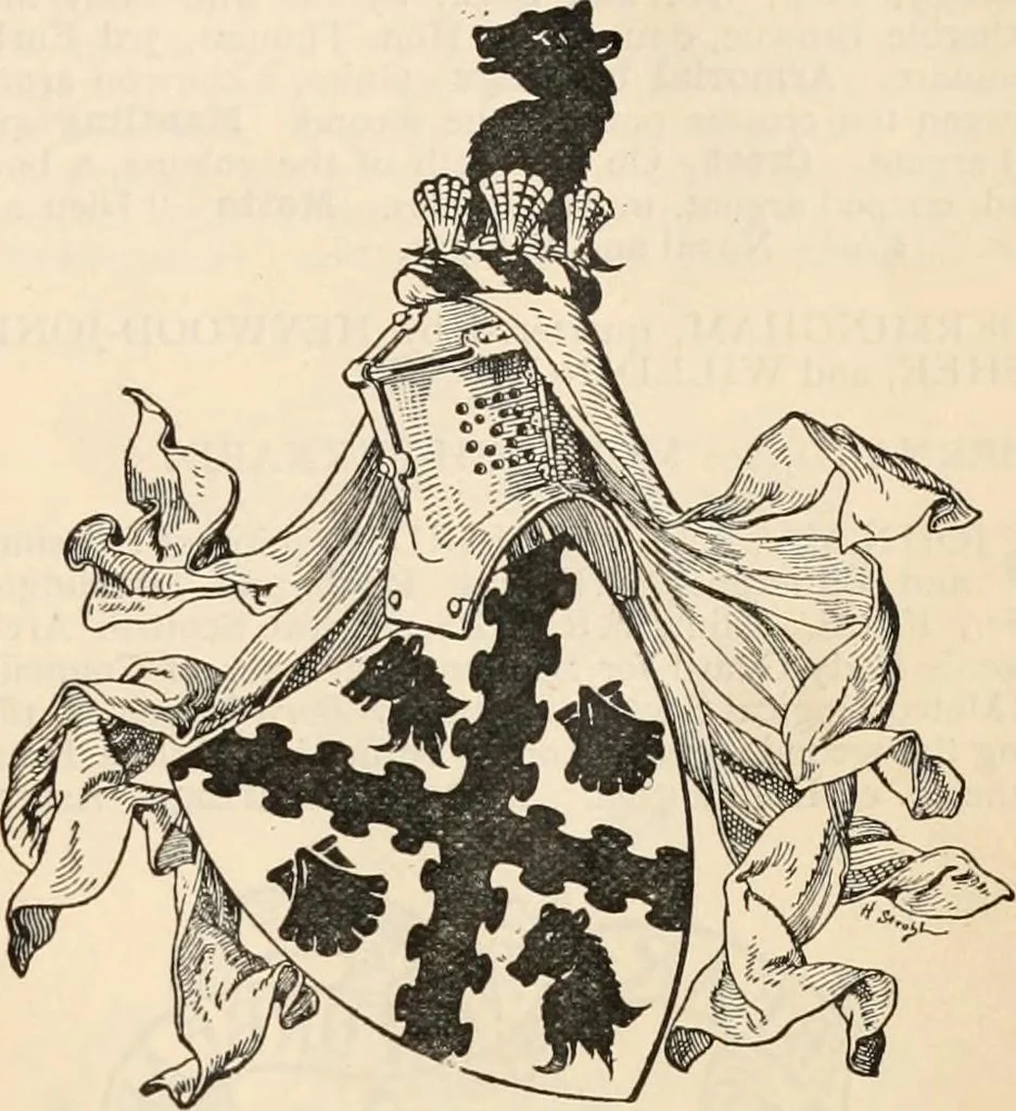 An illustration from Armorial families : a directory of gentlemen of coat-armour, 1905, leaf 150